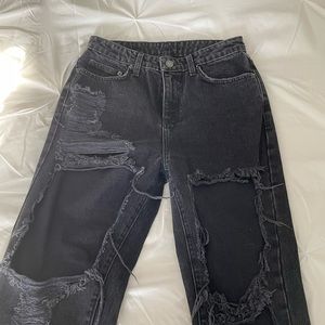 CARMAR BLACK CUT OUT JEANS. SIZE 26
